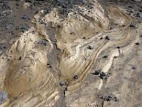 Erdmuster am Hang bei Capelinhos, durch Wind geformt - Faial